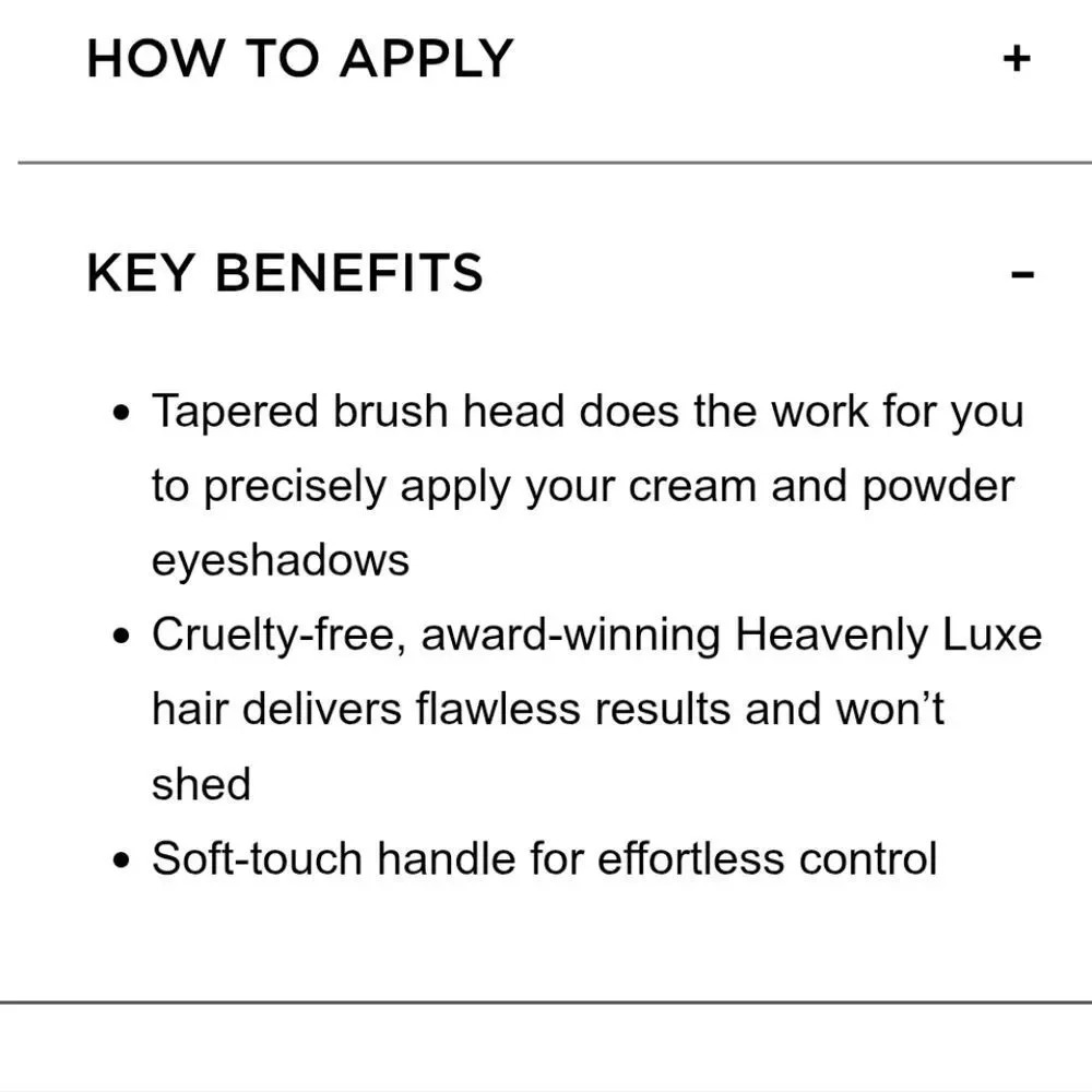 It Cosmetics‎ Heavenly Luxe No 27 Tapered All Over Shadow Brush